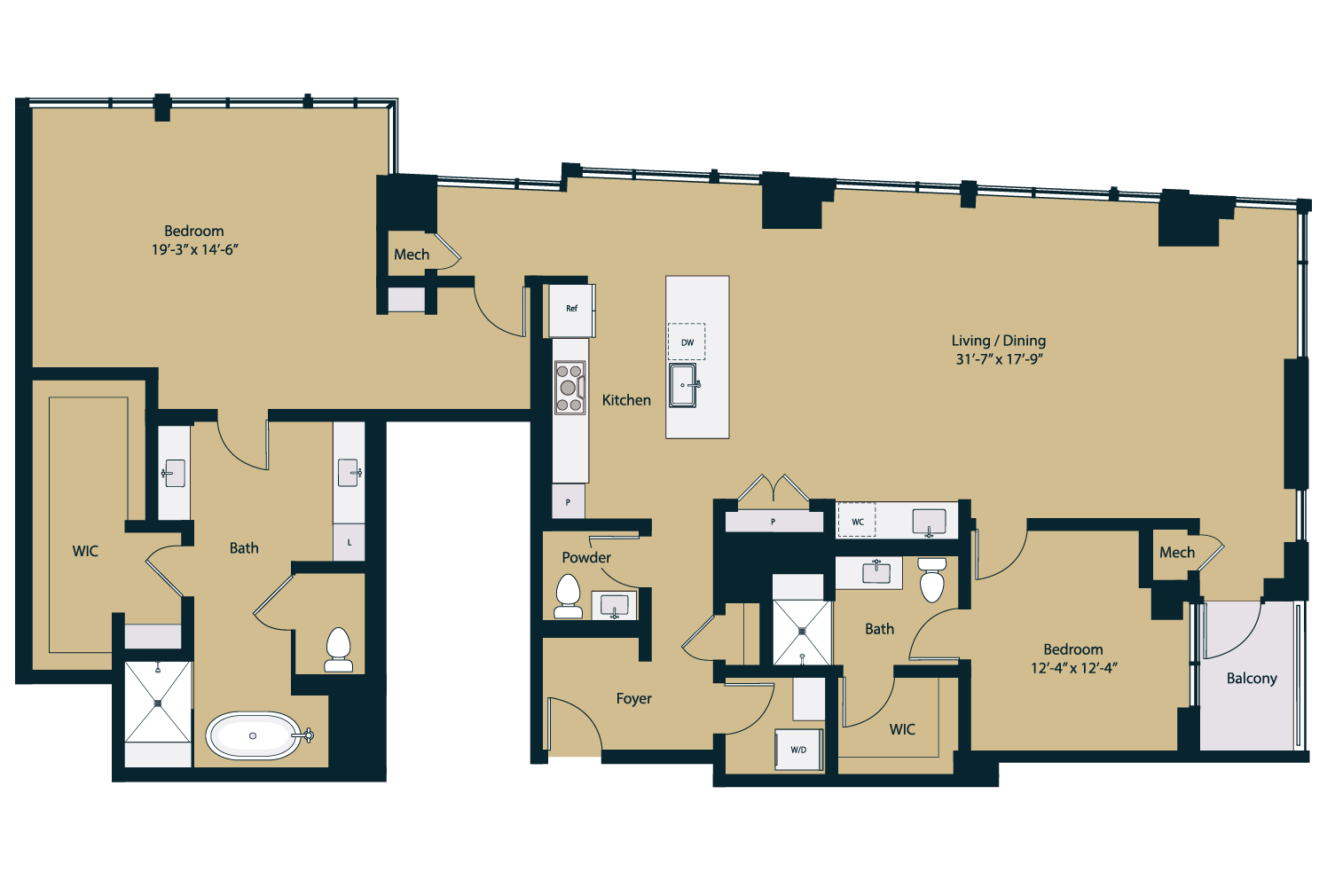 Floor plan layout diagram for PH5